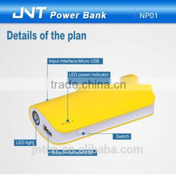 New! Two-in-one cable OEM universal power bank with dual output for smartphone, MP016