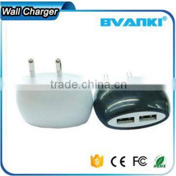 CE/UL/Rohs certificate Slim EU/US /UK plug universal Portable USB wall charger with the high power 5V2.1a bulk buy from china