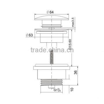 Watermark Factory Direct Sale Pop Up Chrome Plated Waste Sink Basin Accessories (K316-D) photo-2