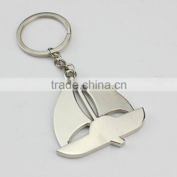 Can Custom LOGO Factory Wholesale Sailing Boat Key Chain Metal Keychain