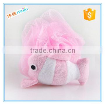 2015 christmas pink plastic bath exfoliating body loofah sponge wholesale product