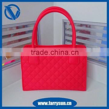 2015 Spliced Colors Silicone Rubber Hand Bag/ Fashionable Silicon Handbag photo-4