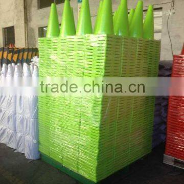 18" Lime Green Orange Colored Traffic Safety Cone Used PVC Traffic Cones photo-3