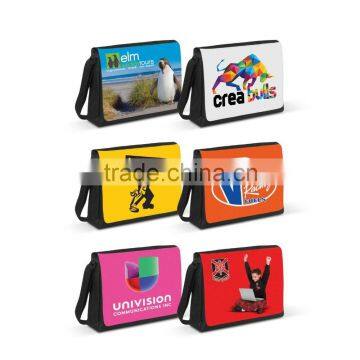 fashion polyester colorful printing shoulder messenger bag