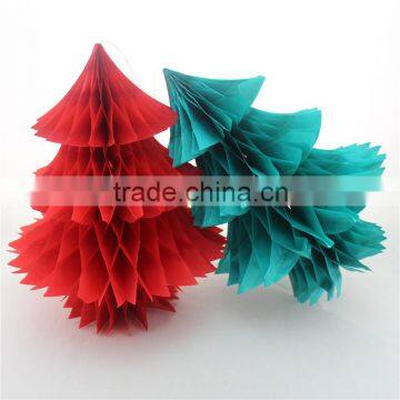 Tissue Paper Honeycomb Christams Decoration Paper mache Christmas Trees