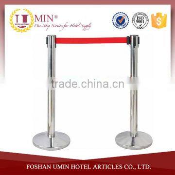 Double Retractable Belt Barrier/Queue Pole