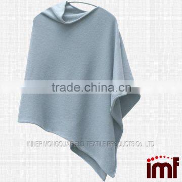 Blue Color Pure Mongolian Cashmere Poncho