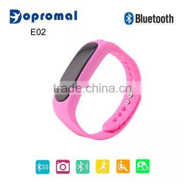 Waterproof fitness smart bracelet,high quality e02 smart bluetooth bracelet