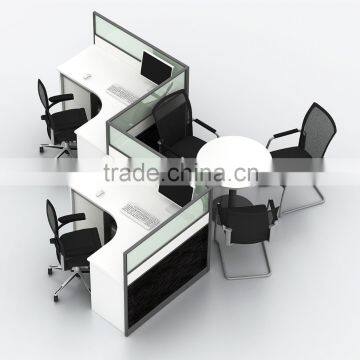 Modern office workstation partition 2 person computer desk (SZ-WSB393)