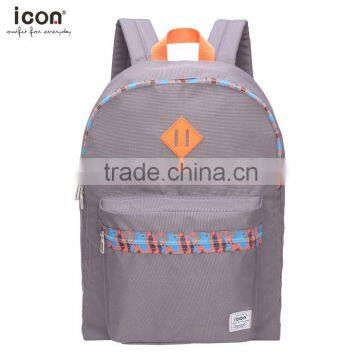 600D polyester backpack with colorful camouflage zipper
