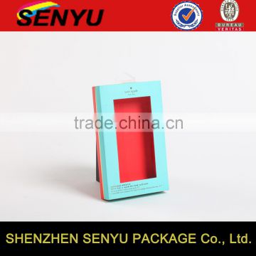 fancy design & customized family paper packagings, paper box packaging with clear PVC window