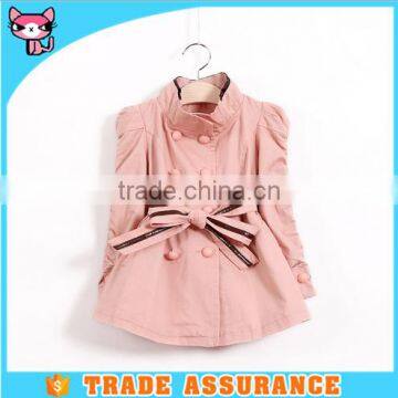 Pink Fahion Child Wear Wind Coat