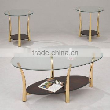 Modern Coffee Table and End Table/ Golden Classic Coffee Table Set