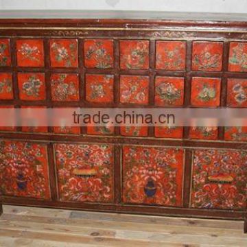 Tibetan reproduction furniture painted medicine cabinet