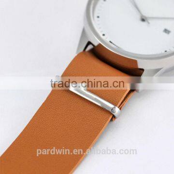 Smooth Grained Soft Calf Leather Strap 22mm Width Stainless Steel Hardware Strap 10ATM Water Resistance Japan Movement Date photo-3