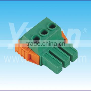 Dongguan Yxcon high temperature type of green color palstic 6.35mm pitch Terminal Block