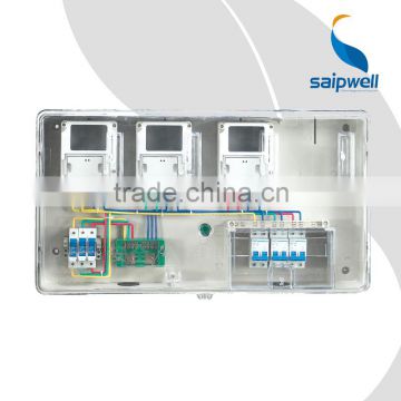 SAIP/SAIPWELL Transparent Case Four-position Pre-paid Single Phase Box For Electric Meter