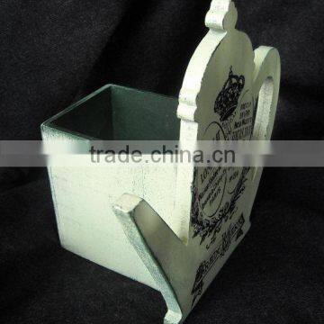 Shabby Chic Cup Shape Wood Storage Box photo-1