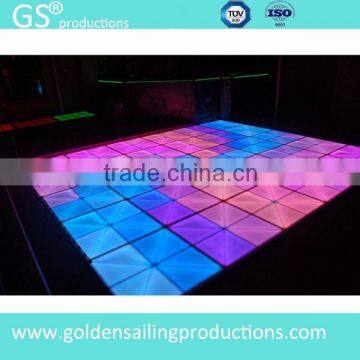 Square 1m x 1m DMX LED digital dance floor for car show