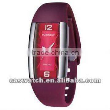 Square shape sport wach with lastest trendy design for ladies