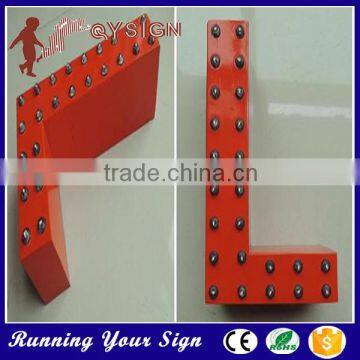 Cheap punching holes LED exposed restaurant signs outdoor