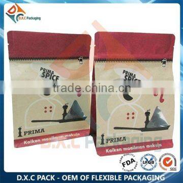Brown Kraft Paper Zip Lock Bag For Food In Box Pouch Shape photo-4