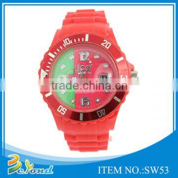 Hot style promotion vogue quartz silicone lady watch