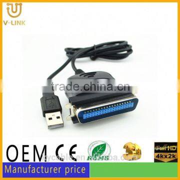 Top selling usb 2.0 parallel cable 3.5mm jack plug to usb cable for computer Printer Camera Card Reader Digital devices