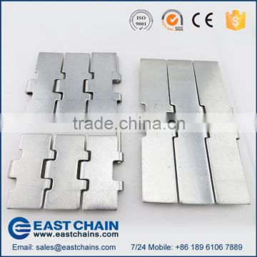 Single hinge straight running width 114.3mm 420 stainless steel slat chain SS812-K450