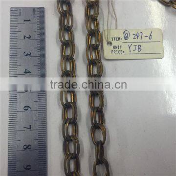 Popular decorative brass handmake chain.double circle chain.Clothing chain, waist chain, bag chain, key chain