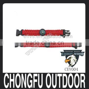 550 suvival camping paracord bracelet with compass