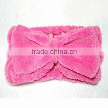 microfiber soft hair braid/ headband for shower with elastic