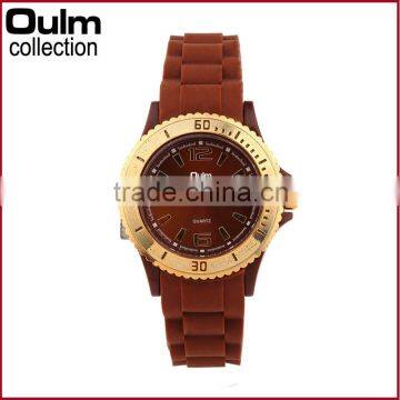 High Quality Custom Own Design Watch, Gold Case Promotional Silicone Watch photo-3