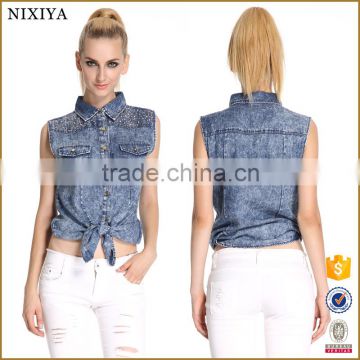 Shirt for women and tops sleeveless shirt women denim shirt                        
                                                Quality Choice