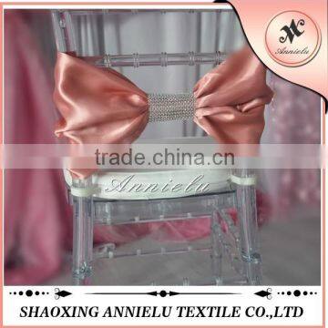 Cheap wedding satin chair sash with buckle