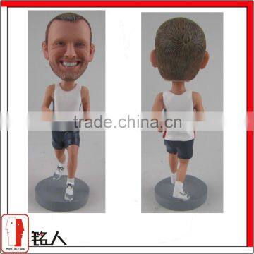 custom your bobble head by 100% handmade running guy