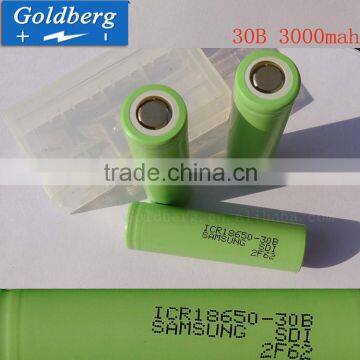 Wholesale genuine 3.7v rechargeable battery for samsung ICR18650-30B 18650 battery/30b 3000mah