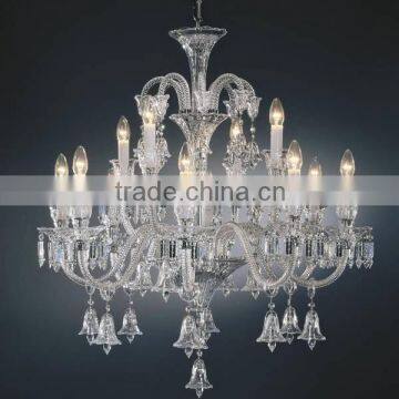 6 Light Clear Glass Arm Chandelier photo-6