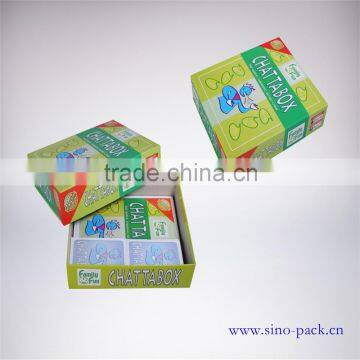 Printed hard paper square hat packaging box toys packaging box