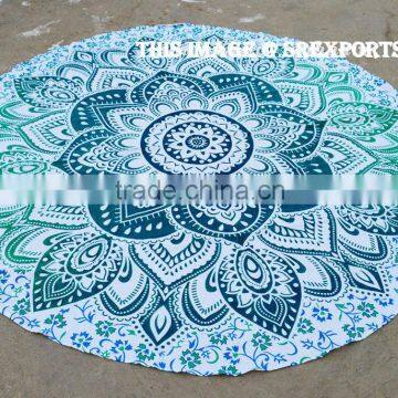 Indian Cotton Roundie Mandala Beach Throw Round Yoga Mat Mandala Tapestry