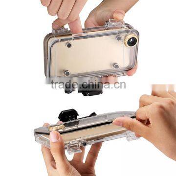Extreme Sports Waterproof Case With 170 Degrees Wide Angle Lens for IPhone 6 & 6s, Compatible With Camera Accessories(Gold) photo-3