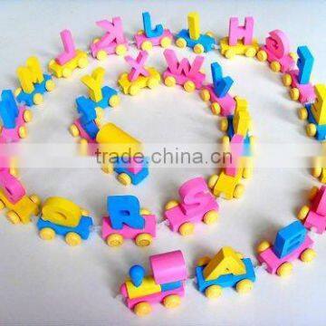 2014 wooden alphabet train for kids