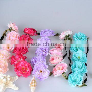 Summer Artificial Flower Headband For Girls,Boho Beach Flower Head Garland photo-2