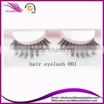 Top quality private label human hair false strip eyelash