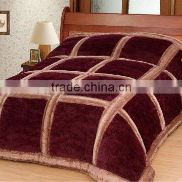 Dark Red Plush Beautiful Colorful Flower Home Comforter