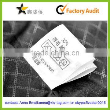 2015 China factory price new design custom cotton clothing label