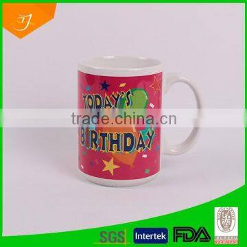 Ceramic Dinnerware Print Decal, Red Dinner Set, Customized Ceramic Mug and Plate photo-3