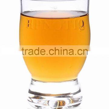 customer logo drinking nosing glass cups with lid