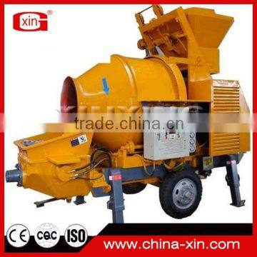 Concrete mixer with pump