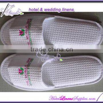 cheap hotel slippers, washable spa slippers, disposable slippers in waffle, open-toe